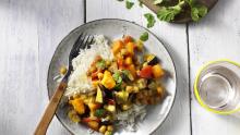 Vegetarische curry met kikkererwten